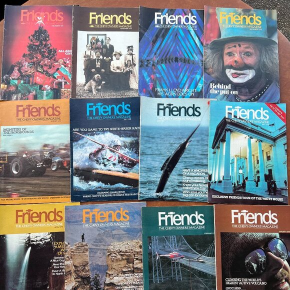 FRIENDS MAGAZINE‎ 1978 - Full Year 12 Issues Chevrolet GM Motors Publication Vtg - Picture 1 of 6